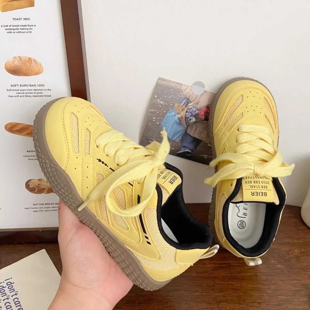 Women’s Korean Mesh Sneakers – Casual White Gump-Style Shoes, Breathable Colorblock Lace-Up Trainers for Students, Soft PU Leather Low-Tops