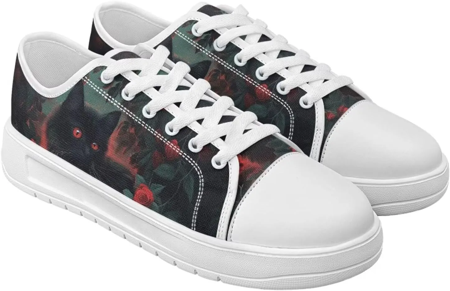 Women's Lace Up Low Top Canvas Shoes Fashion Casual Round Toe Sneakers Hands Free No Laces Barefoot Shoes US5.5-13.5