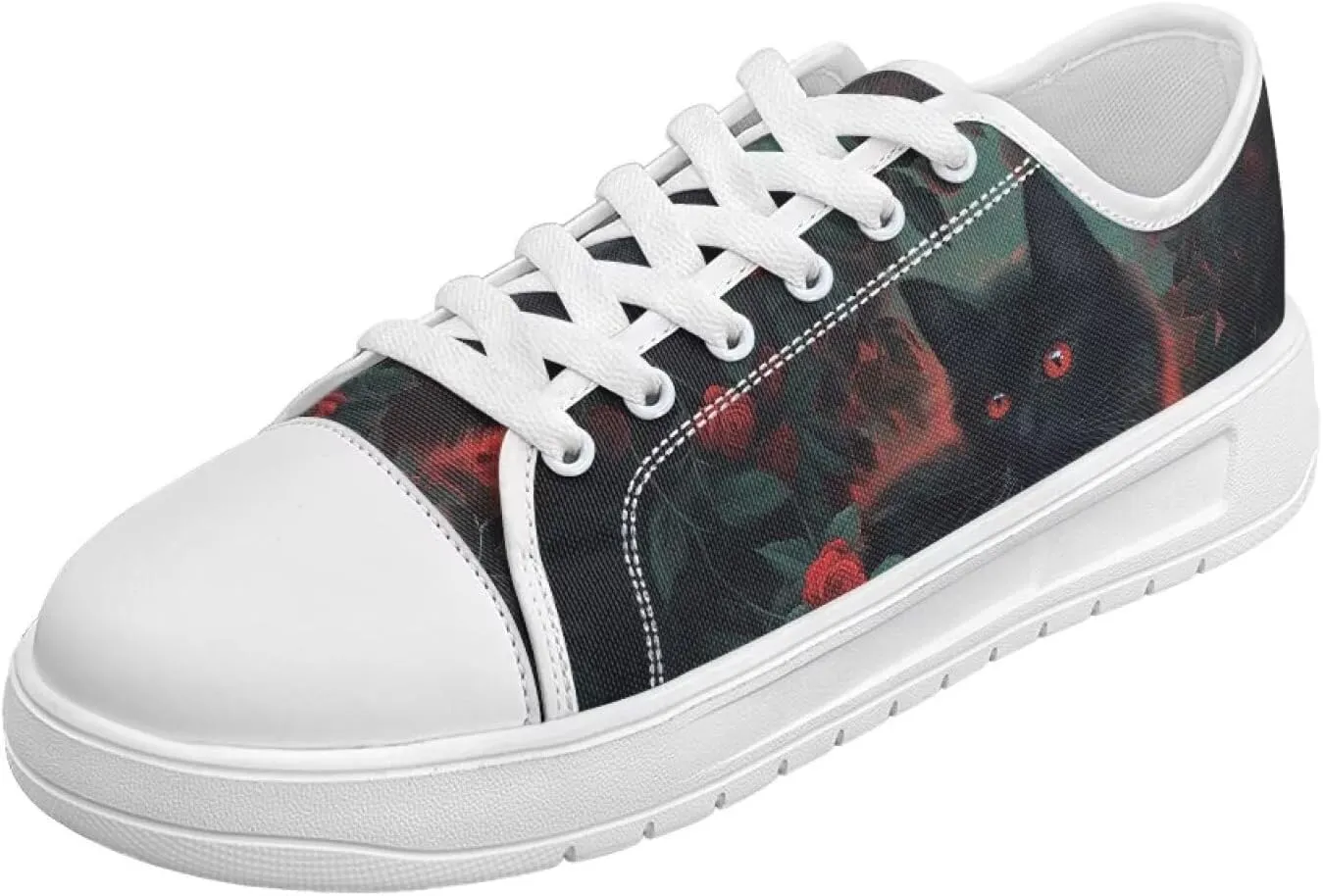 Women's Lace Up Low Top Canvas Shoes Fashion Casual Round Toe Sneakers Hands Free No Laces Barefoot Shoes US5.5-13.5