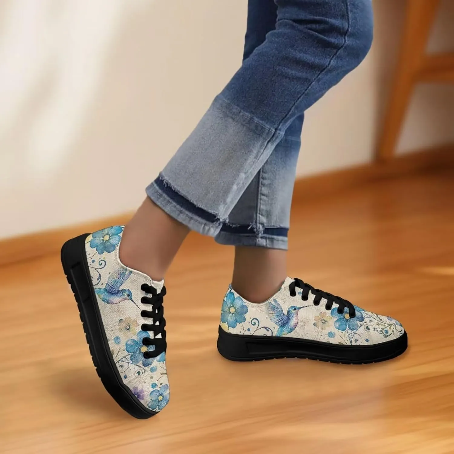 Women's Lace up Low Top Canvas Shoes Low Top Sneakers Fashion Casual Sneakers with Arch Support Comfy Flats 5.5-13.5