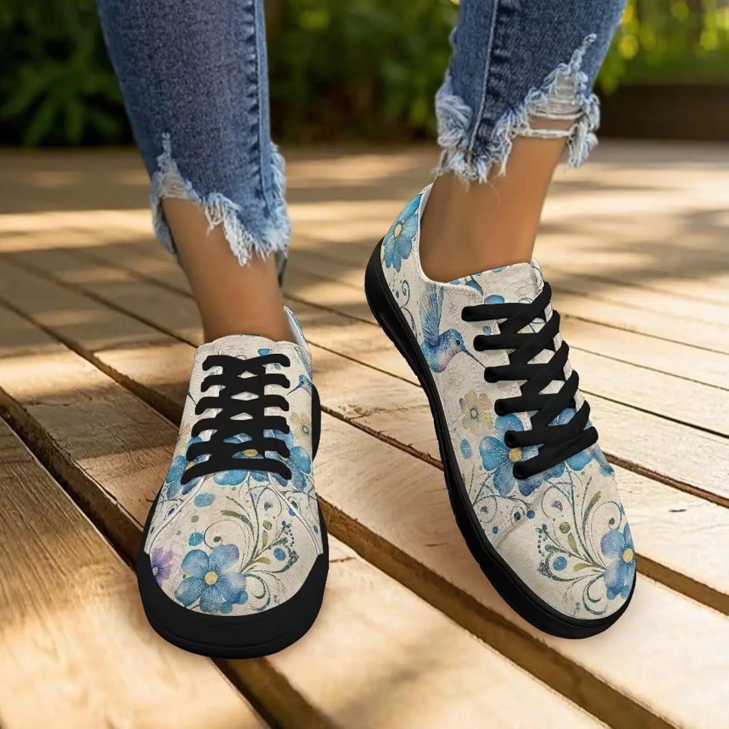 Women's Lace up Low Top Canvas Shoes Low Top Sneakers Fashion Casual Sneakers with Arch Support Comfy Flats 5.5-13.5