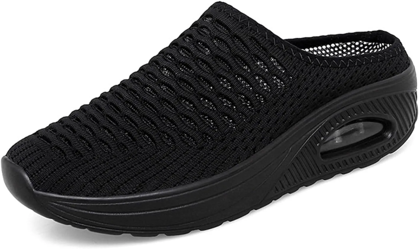 Womens Orthopedic Slippers Summer Lightweight Slip On Soft Sole Mules with Arch Support Casual Comfortable Mesh Hollow Out Closed Toe Open Back Walking Shoes