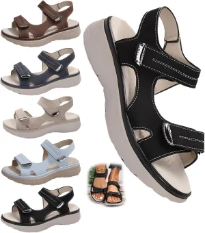 Women's Orthopedic Sport Sandals - Comfortable Summer Walking Shoes with Soft Cushion Foam, Arch Support & Adjustable Back Strap