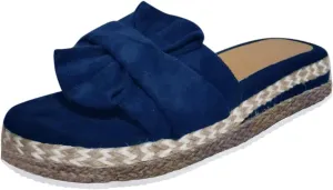 Women's Sandals Dressy, Sandals for Women Slides Sandals Bow Knot Espadrille Platform Sandals Slip On Sandals