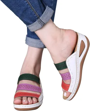 Womens Sandals Dressy, Womens Sandals Orthopedic Open Toe Sandals Retro Anti Slip Comfy Breathable Shoes