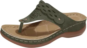 Womens Sandals with Arch Support,2025 Summer Dressy Wedges Shoes for Women Thick Sole Flip Flops With Arch Support Comfortable Walking Sandals Womens Summer Beach Slipper Ladies Thong Sanal