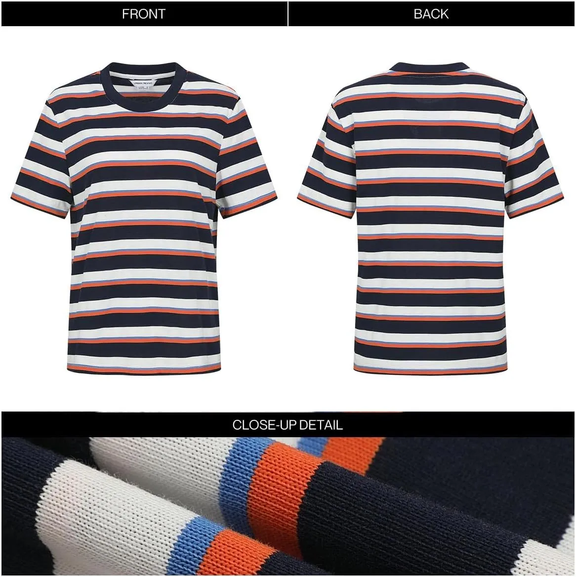 Womens Summer Striped T Shirts Crew Neck Short Sleeve Shirts Slim Fitted Casual Tee Tops 2025