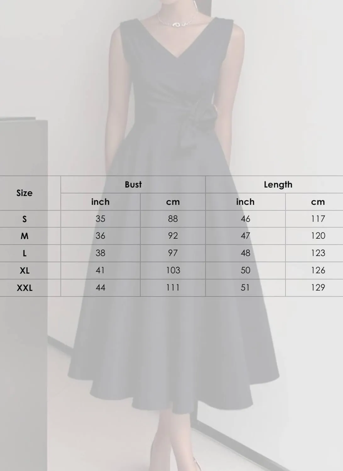 Womens V Neck Sleeveless A Line Midi Dress with Side Pockets Elegant Formal Ruched Evening Party Dress