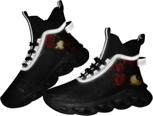 Womens/Mens Athletic High-Top Fashion Sneakers Gothic Style Lace Up Cushion Socks Sneakers Sport Gym Lightweight Tennis Shoes