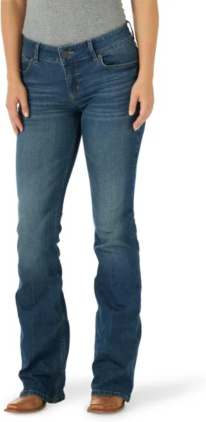 Wrangler Women's Western Mid Rise Stretch Boot Cut Jean