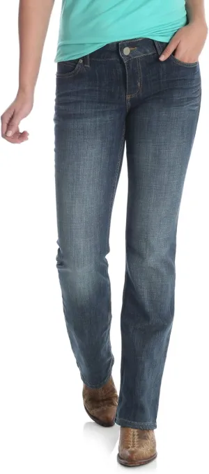 Wrangler Women's Western Mid Rise Stretch Boot Cut Jean