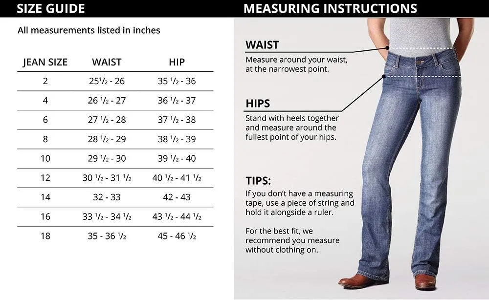 Wrangler Women's Western Mid Rise Stretch Boot Cut Jean