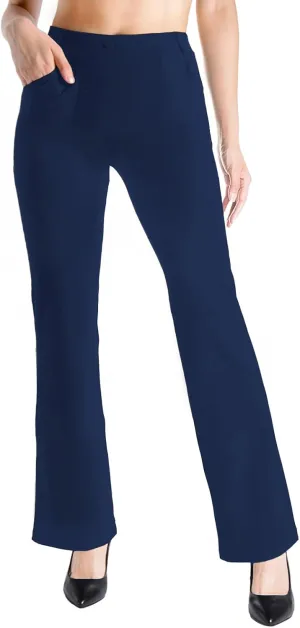 Yogipace,Belt Loops,Women's Petite/Regular/Tall Flare Yoga Dress Pants