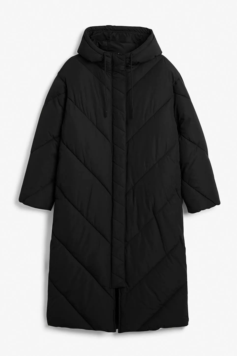 Yousify Women's Hooded Long Puffer Coat Winter Longer Thickened Down Jacket Zip Cotton Outwear