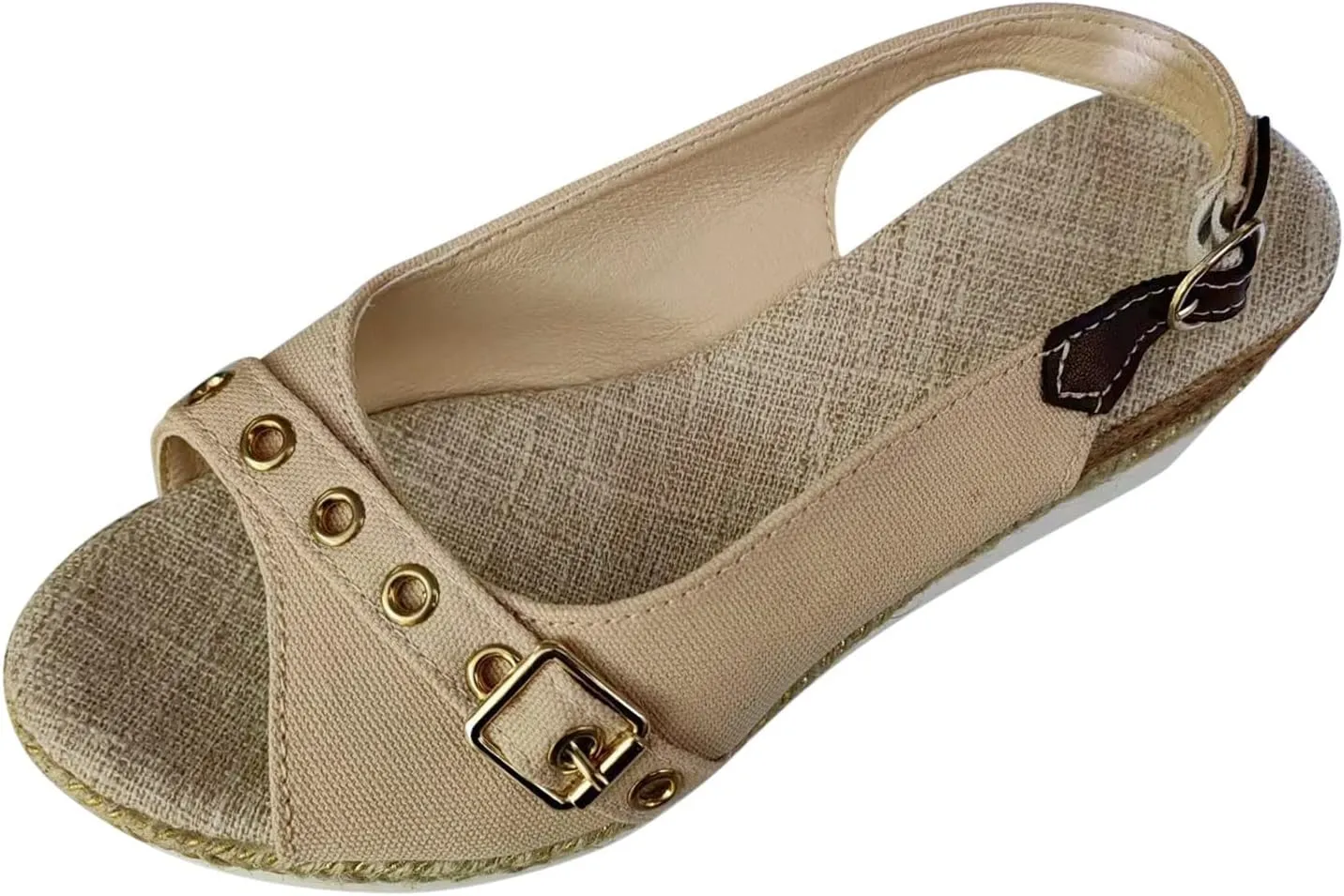 ZSpzx Espadrilles Wedge Sandals for Women 2025 Orthopedic Dressy Summer Walking Slippers Arch Support Platform Sandal Womens Comfortable Open Toe Ankle Strap Boho Casual Slip on Beach Shoes